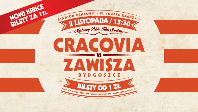 Bilety na mecz z Zawiszą Bydgoszcz w Internetowej Strefie Kibica